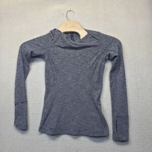 Lululemon T6 Kanto Catch Me Long Sleeve Shirt Coco Pique Gray Women's Size 4 Gym